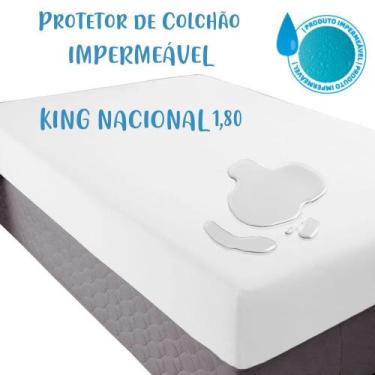 Imagem de Protetor de Colchão Impermeável King Nacional 1,80x2,00m Arrumadinho E