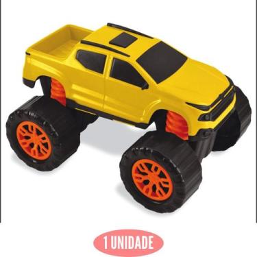 Imagem de Caminhonete Amarelo Sara X Brinquedo Infantil Criança - Omotcha