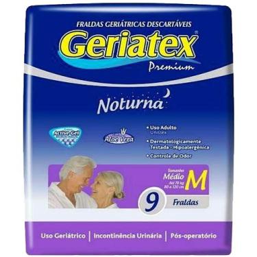 Imagem de Fralda Geriátrica Geriatex Premium Noturna Tam M - 09 fraldas