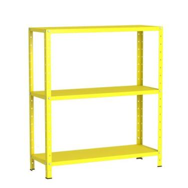 Imagem de Estante Aço 3 Prateleiras Livros Cozinha Quarto EAF007 Amarela - Elite