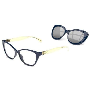 Imagem de Armação Óculos Colcci Bandy 2 c6123k9452 Azul Clip On Polarizado, Azul