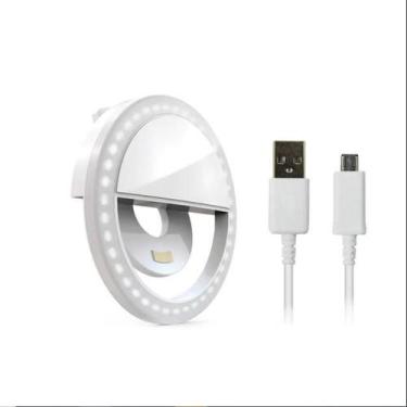 Imagem de Mini Ring Light Selfie Portátil Para Celular Tablet Branco - Mare Vend