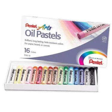 Imagem de Giz Pastel Oleoso Pentel 16 Cores PHN-16