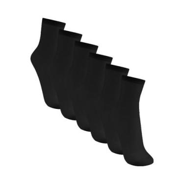 Imagem de Kit com 6 Meias Soquete Fio 20 Trifil 6126, Preto