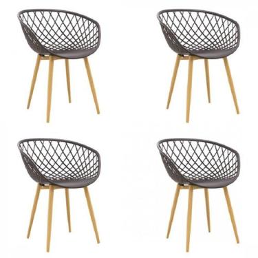 Imagem de Kit 4 Cadeiras com Braços Clarice - Rivatti