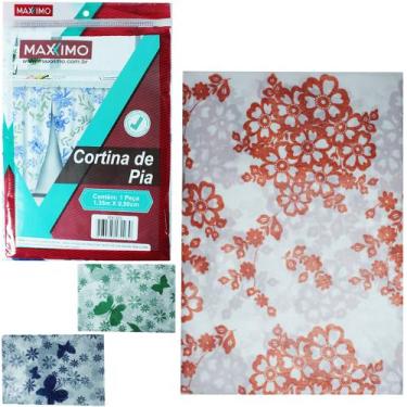 Imagem de Cortina de pia de plastico pe estampas sortidas 135x90cm - MAXXIMO