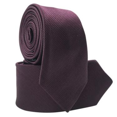 Imagem de Gravata Social Risco Fino Padrinho Evento - RPires, Marsala uva risco 