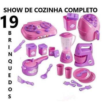 Imagem de Kit Casinha Comidinha Cozinha Infantil Completa 19 Peças - Altimar
