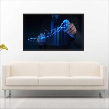 Imagem de Quadro Decorativo Escritórios Contabilidade Economia Com Moldura TT14 