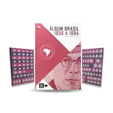 Imagem de 2 álbuns para moedas brasileiras 1956 a 1994 cruzeiro ao cruzado - Num