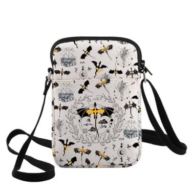 Imagem de G2TUP Bolsa transversal 4th Wing Dragon Rider presente 4th Wing Book Lover Travel Shoulder Bag Bookish Merchandise, Fourth Wing Cb