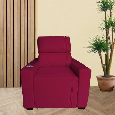 Imagem de Poltrona Retratil e Reclinavel Com Porta Copo Maisa Vermelho