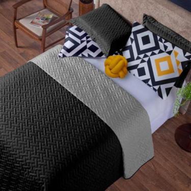 Imagem de Kit Cobre Leito Charlotte Dupla Face Casal 06 Peças -Amarelo - J,f Sho