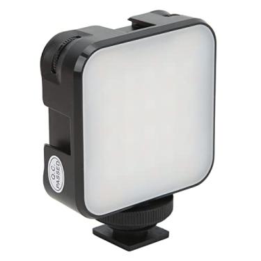 Imagem de Luz de preenchimento de câmera LED, luzes fotográficas RGB portáteis de 360 ​​° com brilho de cor total ajustável com 3 suportes de sapato frio para Vlog