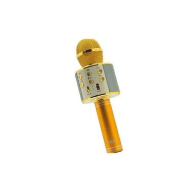 Imagem de Microfone bluetooth sem fio wireless karaoke led radio fm sd remix mt-