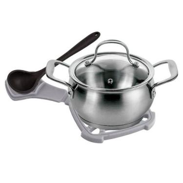 Imagem de Descanso Duplo de Panela em Silicone Cinza 32.5 cm - Mimo Style - SN20