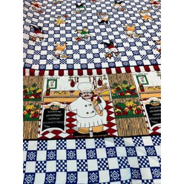 Imagem de Tecido Oxford Slub Estampado Toalha de Mesa Decoração 1 metro x 1,50 m