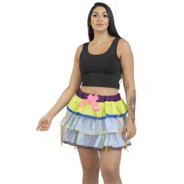 Imagem de Saia De Festa Junina Feita Com Retalhos - HNG, Colorido, Único
