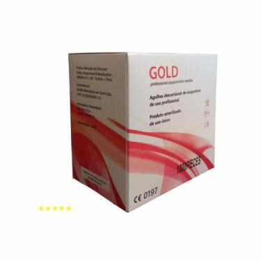 Imagem de Agulhas de Acupuntura Gold Caixa com 1000 unidades, 0,18x8