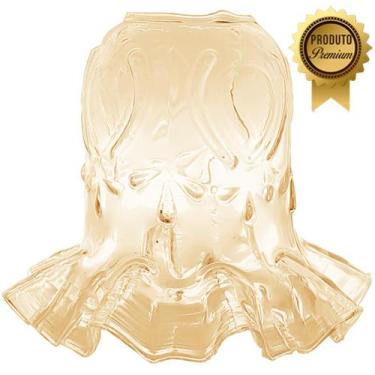 Imagem de Tulipa Rei LV S/colar Ambar P/ Pendente Lustre Arandela - CM GLASS - C