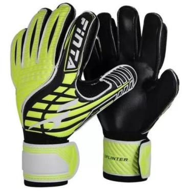 Imagem de Luva de Goleiro Profissional Finta Splinter Látex 3mm, 8, Amarelo