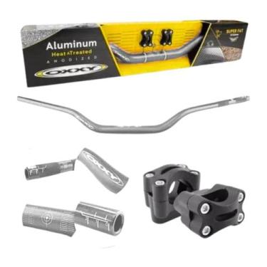 Imagem de Guidão Oxxy Alto Super Fat 31mm + Adaptador - PRATA POLIDO