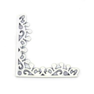 Imagem de Cantoneira Arabesco Pequena 4 Peças Decoração Artesanato Mdf Caixas Es