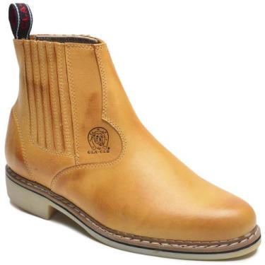 Imagem de Bota Masculina Couro Legítimo Botina cor Bege - Ipê Mulato, Bege, 40