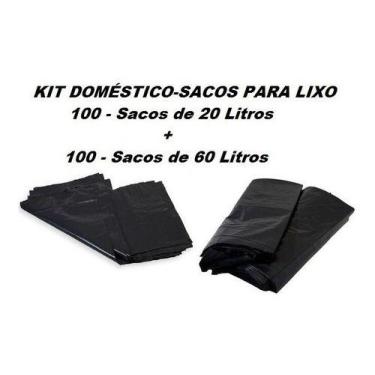 Imagem de Kit Doméstico Sacos Para Lixo 20 E 60 Litros - HIGIPACK
