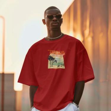 Imagem de Camiseta Masculina Casual Polo Blu Tropical em Algodão do P ao EXG, Ve