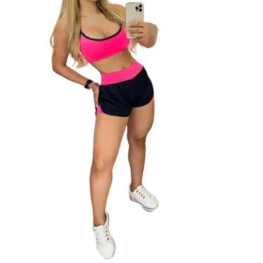 Imagem de Conjunto Academia Top com Bojo + Short Duplo Suplex Dry Fit - LMP Conf