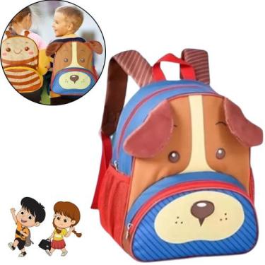 Imagem de Mochila de Costas Infantil Com Alças Clio Pets Bichinhos 3D Menino Men