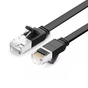 Imagem de Cabo de Rede Rj45 Macho/Macho Cat6 1000Mbps 50cm Preto Conexão Plug and Play Redução de Ruído Alta Performance MPOWER