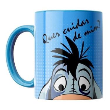 Imagem de Caneca Azul Personalizada Turma Do Ursinho Pooh - Ió - Ng Decor Caneca