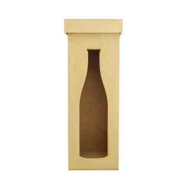 Imagem de Caixa Para Mini Vinho Chandon Vazada 27x10x10 Mdf Madeira - ATACADÃO D
