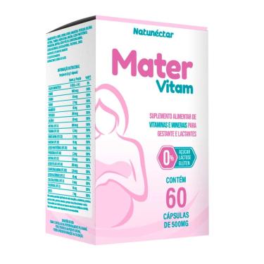 Imagem de Mater Vitamina Para Gestante  Natunéctar 500mg - 60 Cápsulas