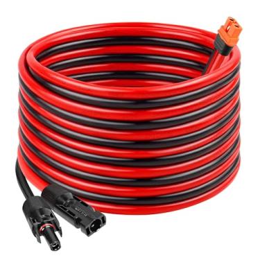 Imagem de MOOKEERF Cabo solar para XT60i de 12 AWG 6 m, painel solar para XT60i, conector adaptador XT60i-F, cabo de extensão para gerador solar de estação de energia portátil
