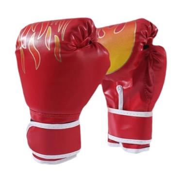 Imagem de UGPLM Kick Luvas de Boxe, Luvas de Treinamento Espessado Saco de Perfuração Mitts Kickboxing Luvas Sparring Luvas para Esportes Karate Sparring, Vermelho para Adultos