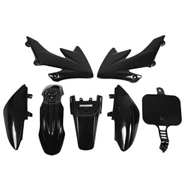 Imagem de Kit de Carenagem de Motocicleta, 7 Peças, Conjunto de Carenagem de Corpo Preto, Acessórios de Plástico para Xr50 Crf50 Dirt Pit Bike