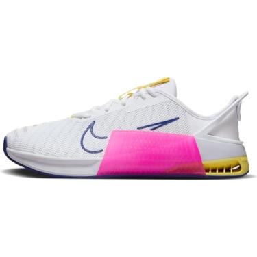 Imagem de Nike Tênis de treino masculino Metcon 9 EasyOn (DZ2615-102, branco/azul royal/rosa intenso/branco), Branco/azul real profundo/rosa intenso/branco, 44