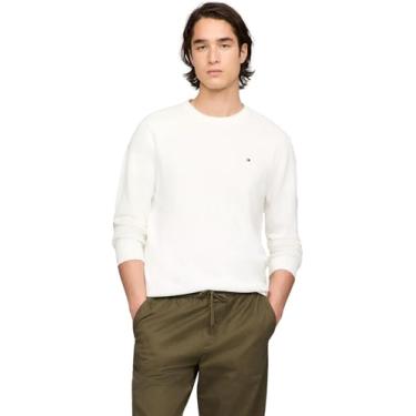 Imagem de TOMMY HILFIGER Suéter pulôver masculino de gola redonda sólido coleção 2025, Via Láctea, GG