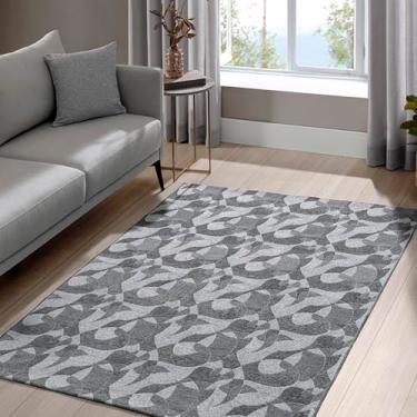 Imagem de Tapete Retangular 2,00 x 2,80 Jacquard Decor Tapecol Antiderrapante Bella Janela - Sala Quarto (Andes Cinza Titânio)