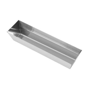 Imagem de Generic Bandeja de lama de aço inoxidável, balde, placa de lama, à prova de vazamentos, ergonômica, resistente, multifuncional, feita à mão, para drywall, à, 39.5x10.5x9cm