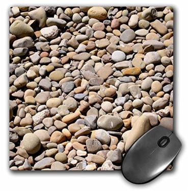 Imagem de 3dRose Mouse pad LLC 20 x 20 x 0,63 cm, seixos do rio rocha com tons de diferentes pedras cinza padrão natural redondo (mp_157569_1)