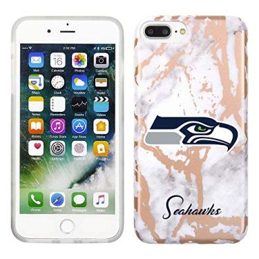 Imagem de Prime Brands Group Capa de celular para Apple iPhone 8 Plus/7 Plus/6S Plus - branco/ouro rosa - Seattle Seahawks licenciado pela NFL