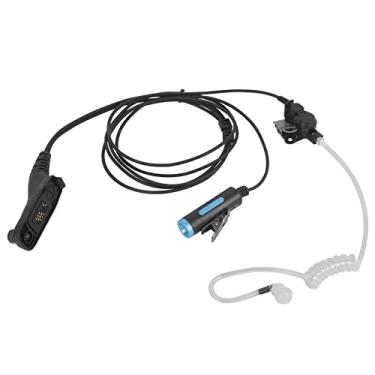 Imagem de Pdflie Fone de ouvido de vigilância com microfone azul PTT FBI tubo acústico de segurança para Motorola APX900 APX1000 APX4000 APX6000 APX7000 APX8000 XPR6100 XPR6350 XPR6550 XPR7350e XPR7550 XPR7555