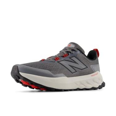 Imagem de New Balance Tênis de corrida masculino Fresh Foam X Garoé V2 Trail, Castlerock/vermelho verdadeiro/cinza ardósia, 38