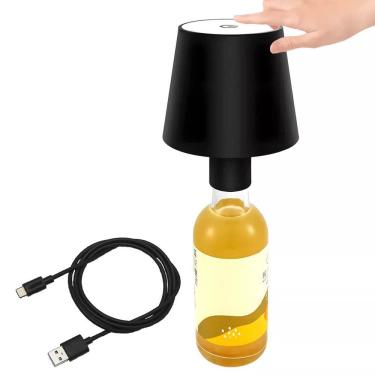 Imagem de Luminaria Mesa Abajur Garrafa Led Iluminaçao Decoraçao Escrivaninha 3 Tons Ajustaveis Quarto Sala