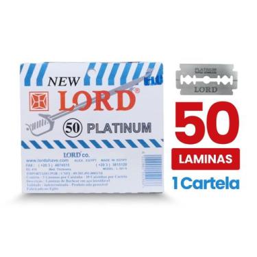 Imagem de Lamina de Barbear NEW LORD PLATINUM Inteira para Navalhete, Cartela co