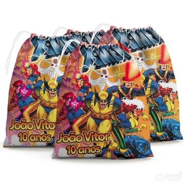 Imagem de Sacolinhas Surpresa Personalizada Tecido LGJ Heróis Desenho (Sacolinhas 15x20, Unidades, 20)